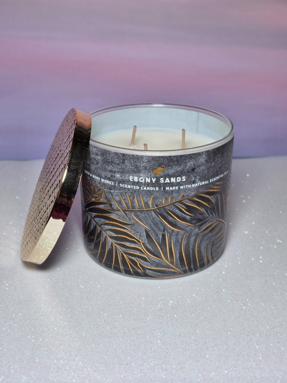 NEW❃Bath & Body Works Ebony Sands 3 Wick Candle❃